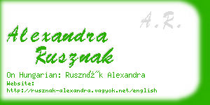 alexandra rusznak business card